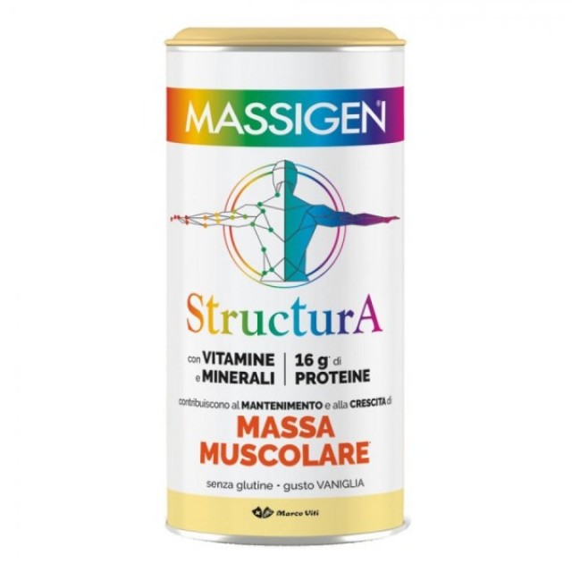 MASSIGEN Struct.Vaniglia 252g - INTEGRATORE PER IL MANTENIMENTO E LA CRESCITA DI MASSA MUSCOLARE - SCADENZA 09/25 (ULTMISSIMI PEZZI SCONTATI)