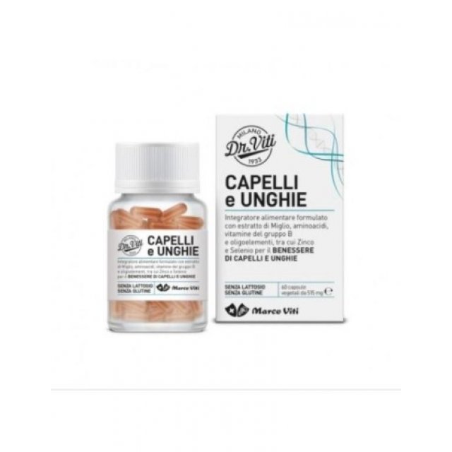 CAPELLI&UNGHIE 60 COMPRESSE  VITI - INTEGRATORE PER  FAVORIRE IL BENESSERE DI CAPELLI ED UNGHIE - SCADENZA 10/24 (ULTIMISSIMI PEZZI SCONTATI)