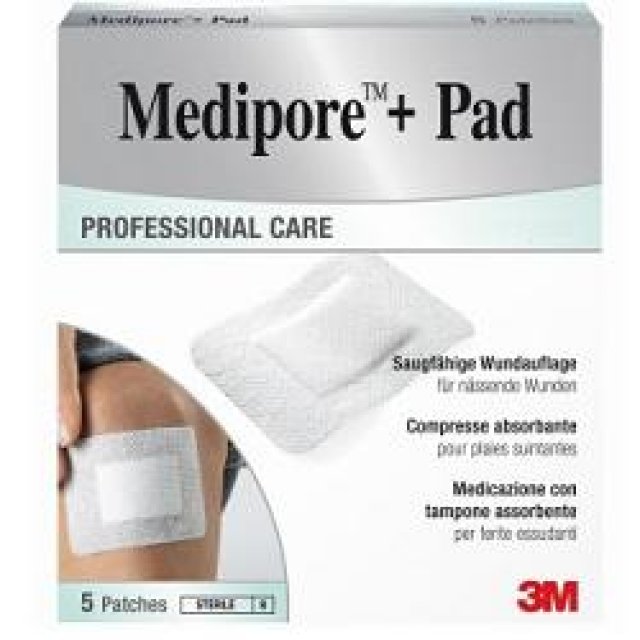 MEDIPORE+PAD MED 10X20CM 5PZ