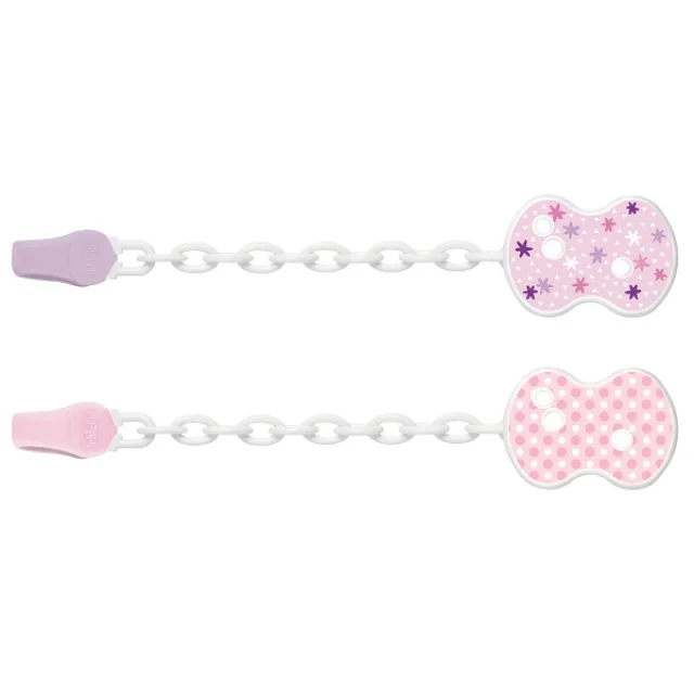 CH CLIP C/CATENELLA ROSA