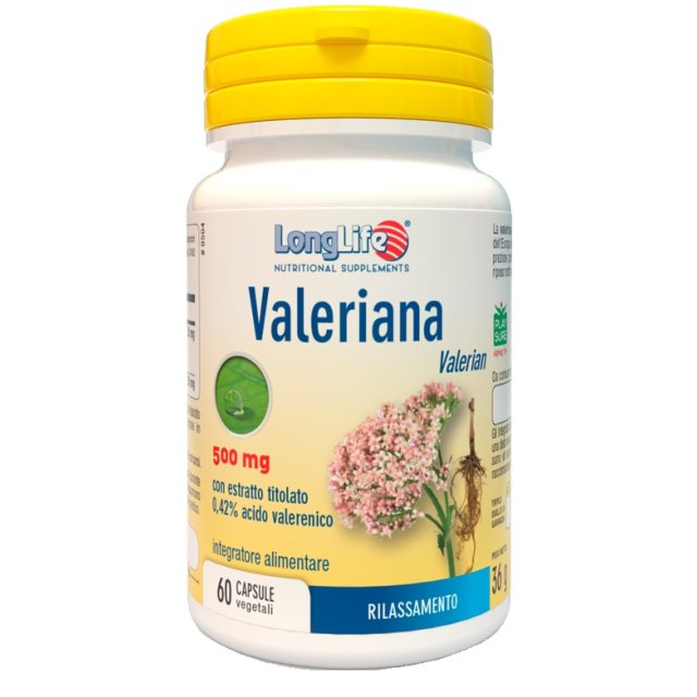 LONGLIFE VALERIANA 60CPS 500MG