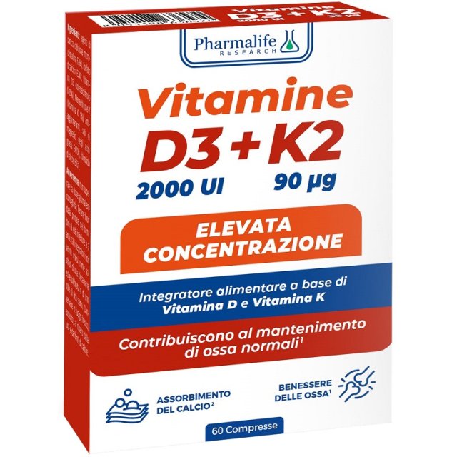 VITAMINE D3+K2 60 Cpr PHR