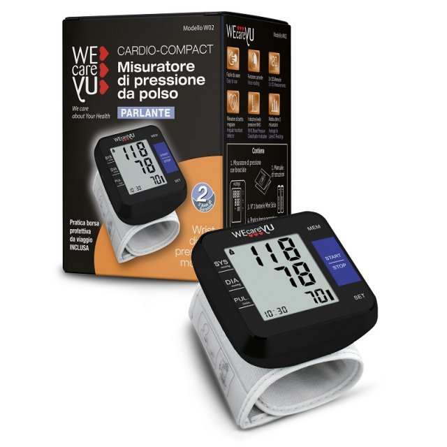 WECAREYU CARDIOCOMPACTPARLAN -MISURATORE DI PRESSIONE DA POLSO PARLANTE (ULTIMISSIMI PEZZI SCONTATI) - SPEDIZIONE IN 24/48 h