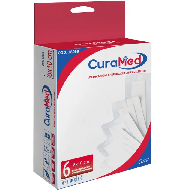 CURA MEDIC GARZA 8X10CM 6PZ