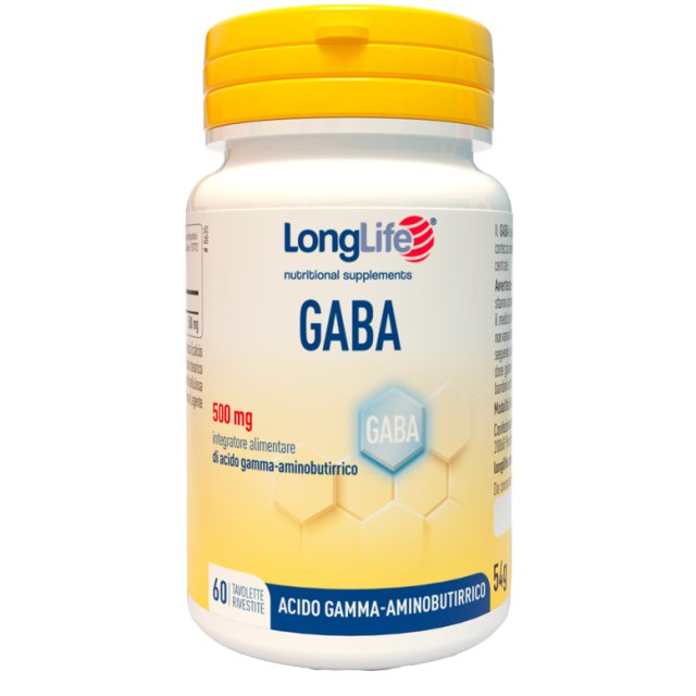 LONGLIFE GABA 500mg 60 Tav. LONGLIFE GABA 500mg 60 Tav.