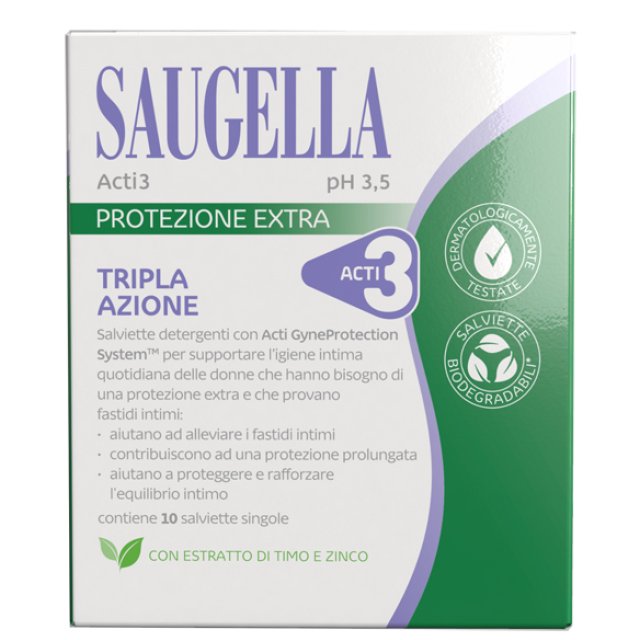 SAUGELLA ACTI3 10 Salviettine