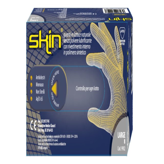 SKIN GUANTO N/STER S/POLV L