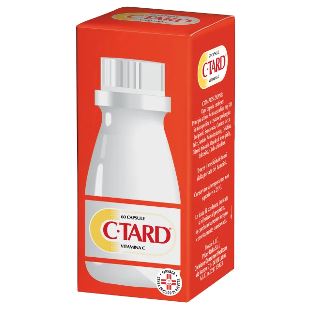 CTARD 60 CAPSULE DA 500MG A RILASCIO PROLUNGATO -  PER LA CARENZA DI VITAMINA "C"  E  COADIUVANTE PER LA TERAPIA DI STOMATITI E GENGIVITI (ULTIMISSIMI PEZZI SCONTATI)